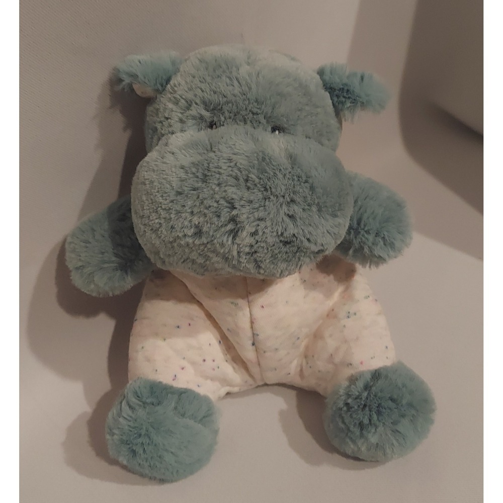 Baby Gund Oh So Snuggly Blueberries & Cream 8" Baby Hippo Plush Plushy